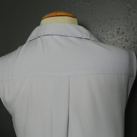 Uniqlo Womens Light Blue Sleeveless Summer Collared Button Down Shirt Size Small - Picture 7 of 9